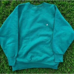 Champion Reverse Weave Crewneck Sweatshirt Teal Men’s XL